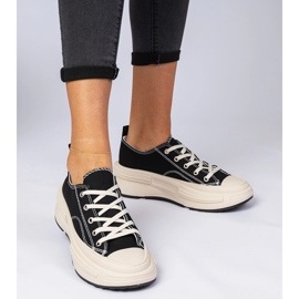 Zapatillas de deporte de material para mujeres negras negro 2