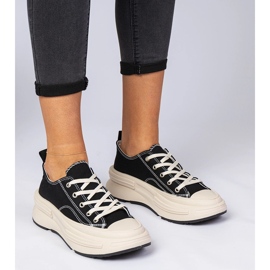Zapatillas de deporte de material para mujeres negras negro 3