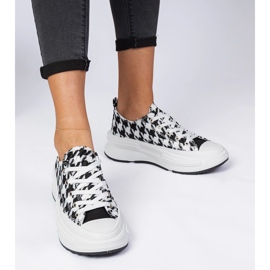 Zapatillas de deporte de material para mujeres blancas y blancas blanco 2 Zapatillas de deporte de material para mujeres blancas y blancas blanco 2