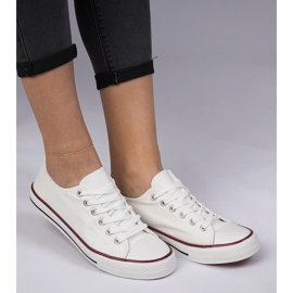 Zapatillas de deporte de mujer blanca clásica blanco 1
