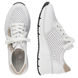 Zapatos cuña Rieker W N6304-80 piel blanco 18