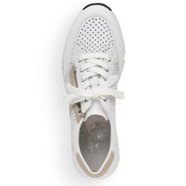 Zapatos cuña Rieker W N6304-80 piel blanco 20