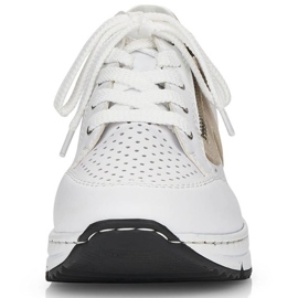 Zapatos cuña Rieker W N6304-80 piel blanco 21