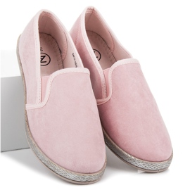 Mckeylor Alpargatas de ante sin cordones rosa 2