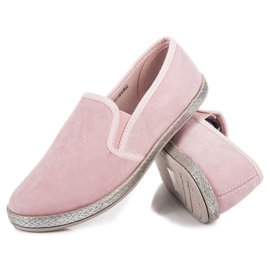 Mckeylor Alpargatas de ante sin cordones rosado 3