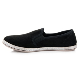 Mckeylor Alpargatas de ante sin cordones negro 3
