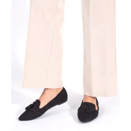 Mocasines con flecos negro 3