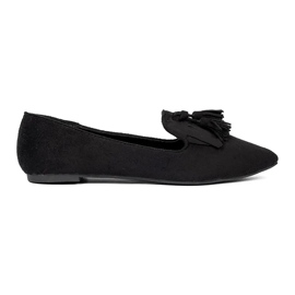 Mocasines con flecos negro 5