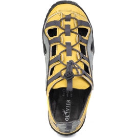 Olivier Zapatos de bicicleta de cuero para hombres 262 kz amarillo 7