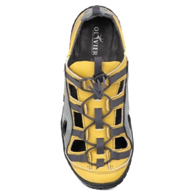 Olivier Zapatos de bicicleta de cuero para hombres 262 kz amarillo 8