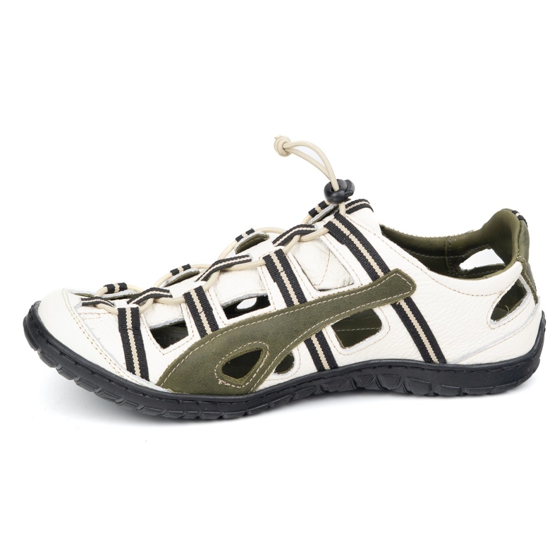 Olivier Zapatos de bicicleta de cuero de cuero para hombres 262 kz blanco con verde 1