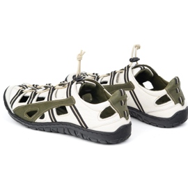 Olivier Zapatos de bicicleta de cuero de cuero para hombres 262 kz blanco con verde 5