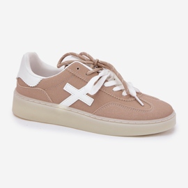 Zapatos deportivos bajos de mujer beige 4