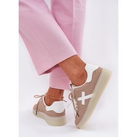 Zapatos deportivos bajos de mujer beige 6