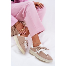 Zapatos deportivos bajos de mujer beige 8