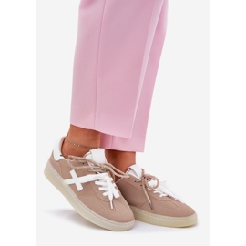 Zapatos deportivos bajos de mujer beige 1