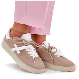 Zapatos deportivos bajos de mujer beige 10
