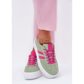 Zapatillas de deporte para mujeres elegantes en la plataforma verde 3