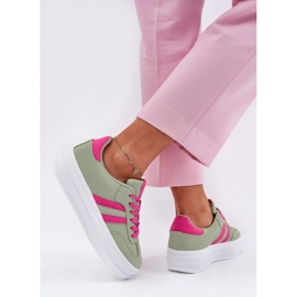 Zapatillas de deporte para mujeres elegantes en la plataforma verde 5