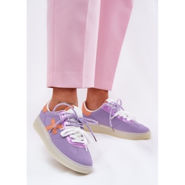 Zapatos deportivos violetas de la violeta baja púrpura 2