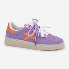 Zapatos deportivos violetas de la violeta baja 4