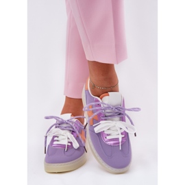 Zapatos deportivos violetas de la violeta baja 3
