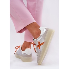 Zapatos deportivos bajos de plata para mujeres 6
