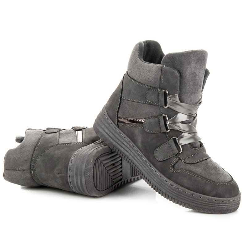 Sport Zapatillas altas con lazo gris 1