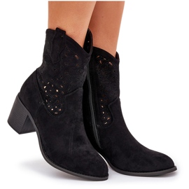 Botas de OpenWork Tisos altos de mujer S.Barski Hy51-125 Negro 9