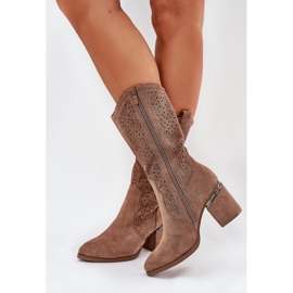 S.Barski Botas abiertas Cowboy S. Barski Hy51-238 Brown marrón 5