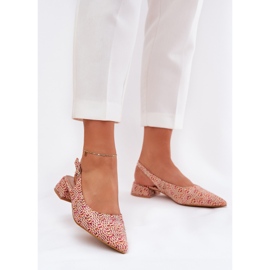 Sandalias trenzadas para mujeres con una delicada multicolor de alto tacón 5