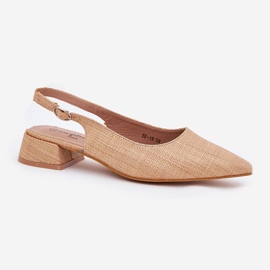 Sandalias trenzadas para mujeres con un delicado talón beige 5