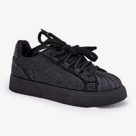 Zapatillas de deporte para mujeres con decoración en la plataforma negra negro 4