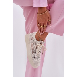 Zapatillas de deporte para mujeres Blaci en la plataforma beige ligero 3
