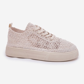 Zapatillas de deporte para mujeres Blaci en la plataforma beige ligero 4