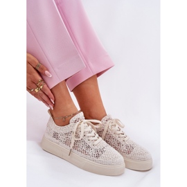 Zapatillas de deporte para mujeres Blaci en la plataforma beige ligero 6