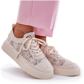 Zapatillas de deporte para mujeres Blaci en la plataforma beige ligero 9