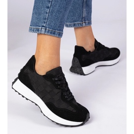Zapatillas deportivas de mujer negras. negro 4