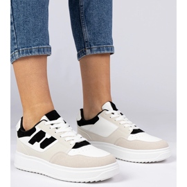 Zapatillas de deporte blancas y blancas para mujeres zapatillas blanco 1