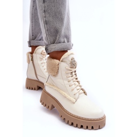 Botas de cuero de cuero para mujeres botas crema Lemar blanco 5 Botas de cuero de cuero para mujeres botas crema Lemar blanco 5