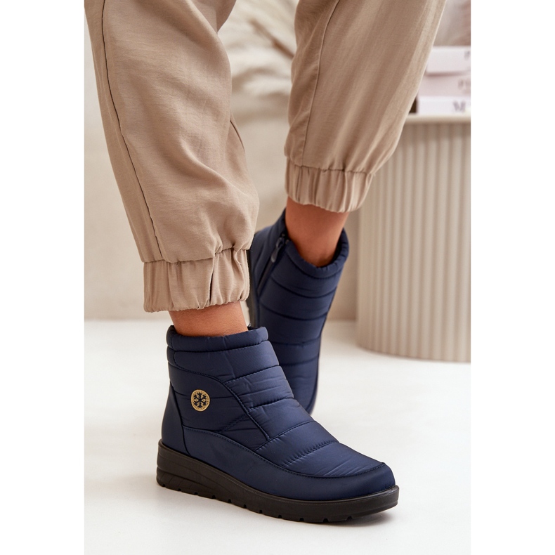 News Botas de nieve aislantes para mujer, azul marino 3
