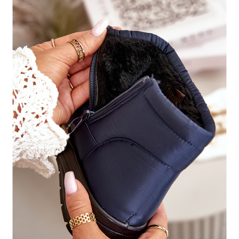 News Botas de nieve aislantes para mujer, azul marino 4