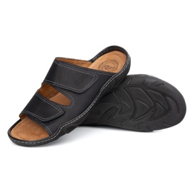 Olivier Flip de cuero para hombres clásicos 0048 Nubuk negro 4