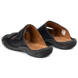 Olivier Flip de cuero para hombres clásicos 0048 Nubuk negro 5