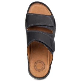Olivier Flip de cuero para hombres clásicos 0048 Nubuk negro 6