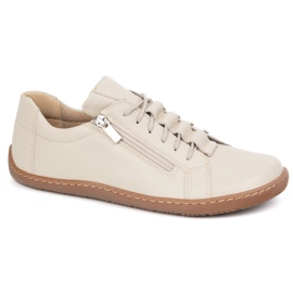 Olivier Zapatos minimalistas descalzos de cuero 1242 beige 2
