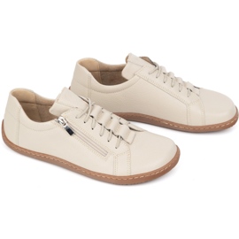 Olivier Zapatos minimalistas descalzos de cuero 1242 beige 3