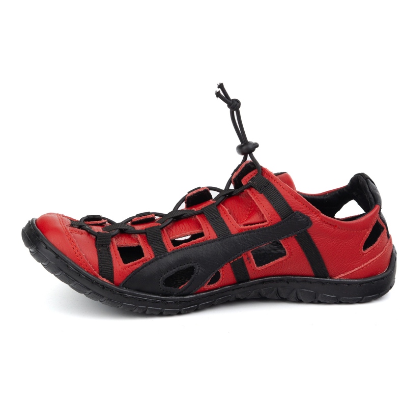 Olivier Zapatos de bicicleta de cuero para hombres 262 kz rojo 1