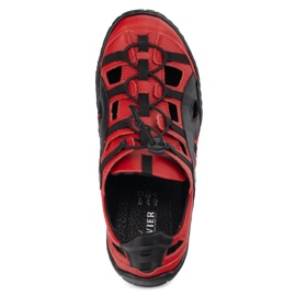 Olivier Zapatos de bicicleta de cuero para hombres 262 kz rojo 6