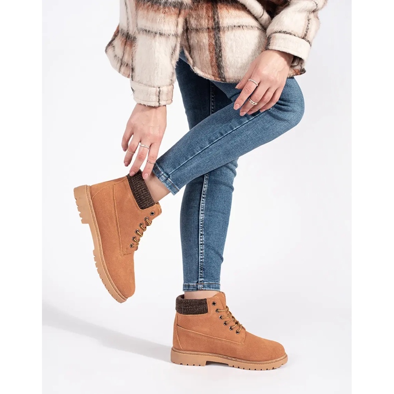 Original Walkman Shoes Tramperos de cuero de camello marrón 1